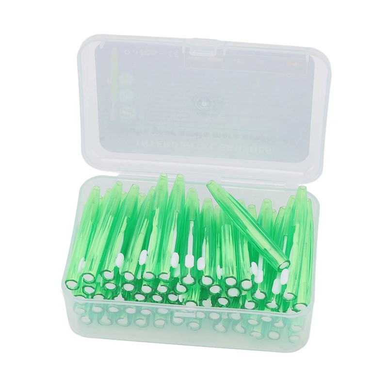 60Pcs Interdental Brush Practical Slim Braces Cleaner with PP Handle