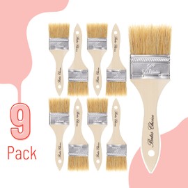 Bates- Chip Paint Brushes, 2 Inch, 9 Pack, Chip Brush, Brushes for Painting, Paint Brushes, 2 Inch Paint Brush, Stain Brushes for Wood, Natural Bristle Paint Brush, Chip Paint Brushes for Paint