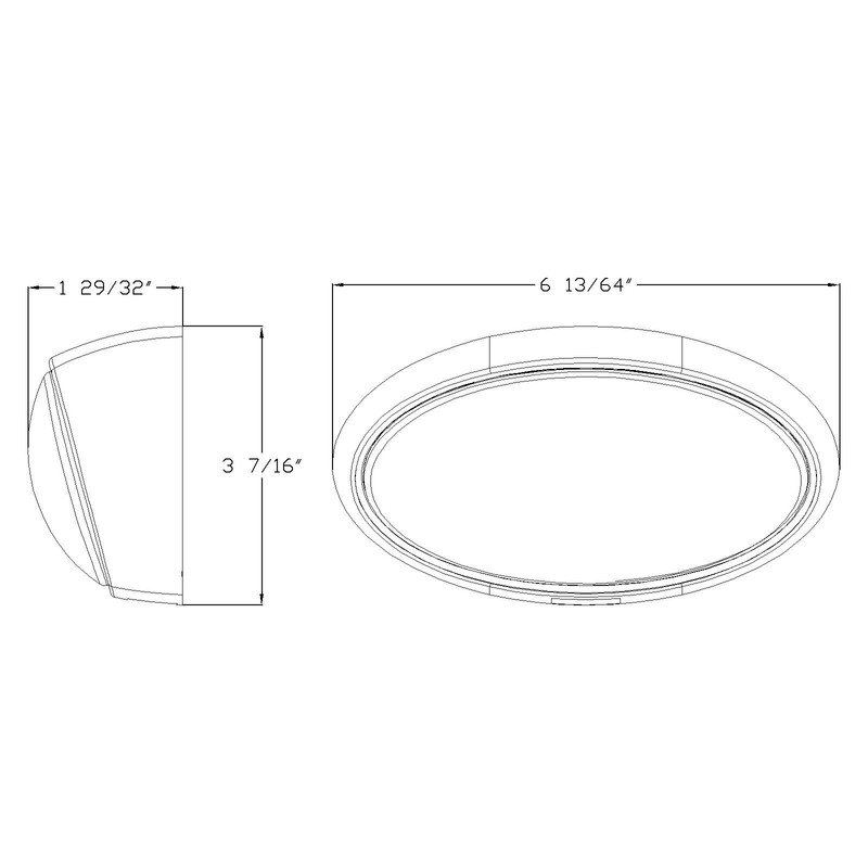 Lumitronics RV 12V LED Oval Porch Utility Light with On/Off