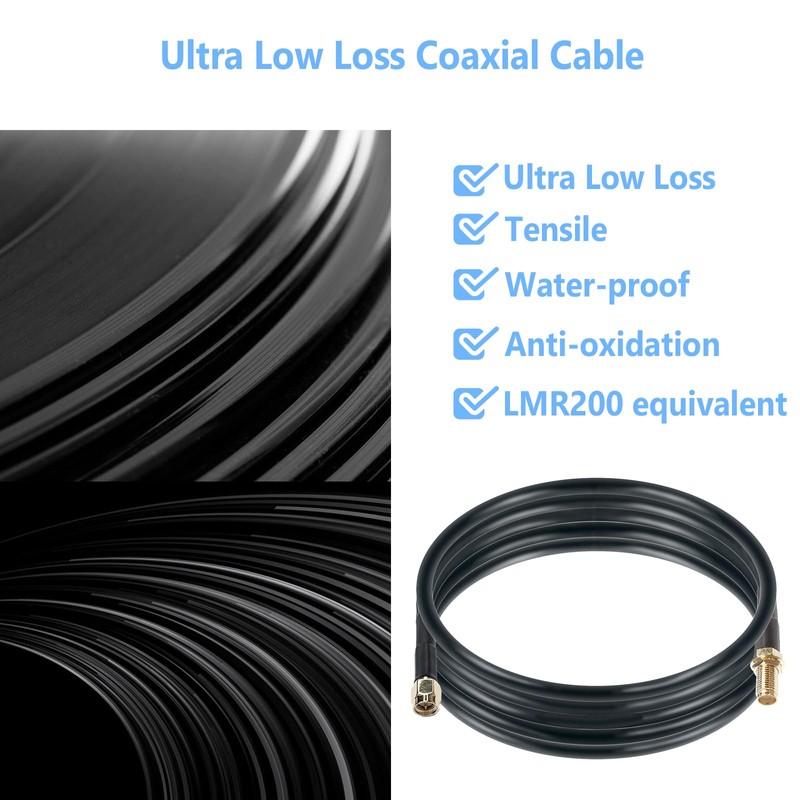 Maswell LMR200 Equivalent Coaxial Cable 2 Meters