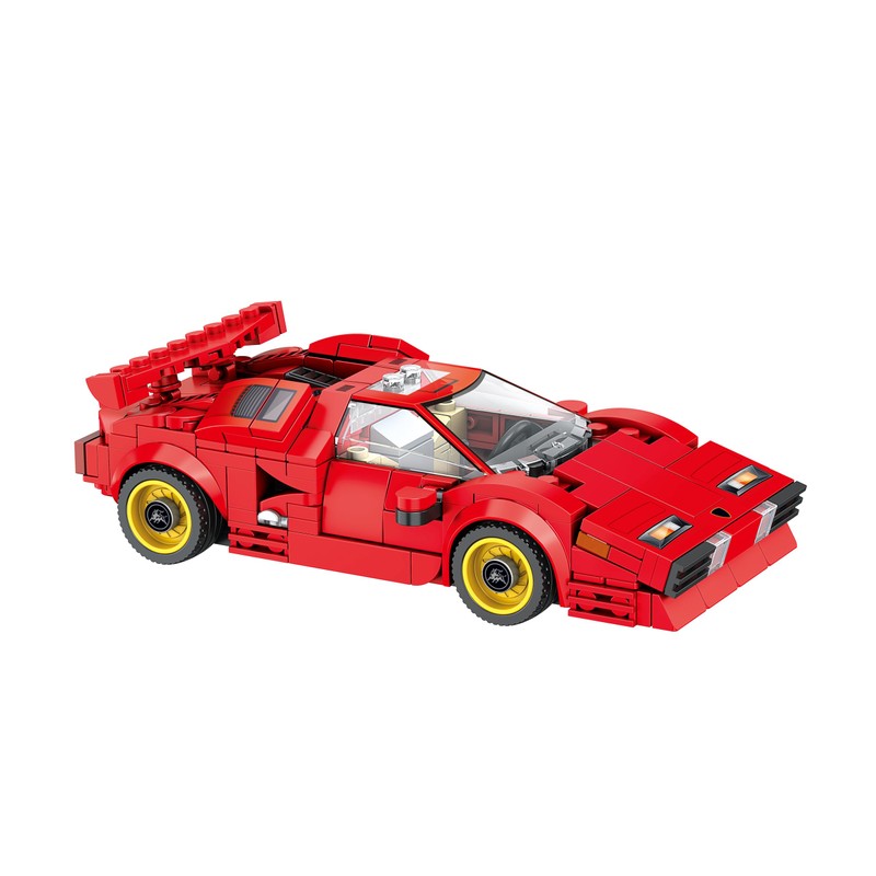 Lambo Countach Racing Car Building Block Set (355 Pieces). Racing