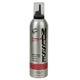 Vigorol Mousse Curl Super Hold With Argan Oil 12 Ounce Alcohol Free (354ml) (3 Pack)