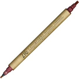 Kuretake Zig Memory System Metallic Twin Marker Calligraphy Pen - 2.0mm & 3.5mm