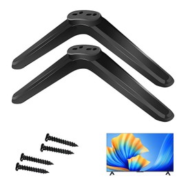 TV Stand Legs, Universal Tv Stand Base Stand Base for 32 40 49 50 55 Inch Flat Screens, Black Pedestal Feet for Most Smart Television Table Desk, Non-Slip Table Top Stand With Screws Home Office