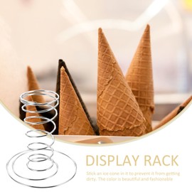 Healvian Pack of 4 Ice Cream Cone Holder, Ice Stand, Metal Ice Holder, Waffle Ice Storage Holder