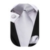 Hi-Tie Ties for Men Silk Necktie Pocket Square Cufflinks Wedding
