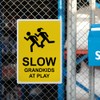 Slow Grandkids At Play Sign, 8.5 x 11 in" OSHA