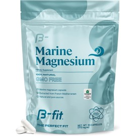 B-FIT B Magnesio Marino - 90 Cápsulas | 3 Meses de Suministro | Alta Biodisponibilidad | Sin Aditivos | Simag® del Mediterráneo Francés