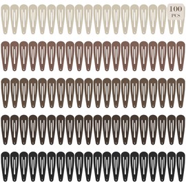 GBYMIUY 100 Pinzas para El Cabello con Broche, Ideales para Mujeres Y Niñas. Pinzas Metálicas Antideslizantes, Accesorios para El Cabello, Acabado Mate, 5 Colores, 2 X 1,4 Cm (0,55 Pulgadas).