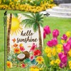 Jauageon Hello Sunshine Garden Flag Summer Holiday Garden Flag Coconut