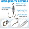 Snagging Hooks 3PCS Fishing Snagging Weighted Treble Hooks Large Treble
