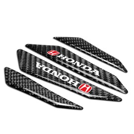 iPick Image for - Honda Red Logo Black Real Carbon Fiber Universal Auto Door Edge Guard Sticker