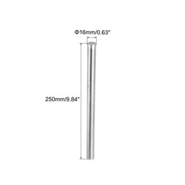 sourcing map Pack of 2 304 Metal Garden Poles, 16 mm x 250 mm Metal Rods for DIY Crafts, Motorcycle, Decoration, Garden