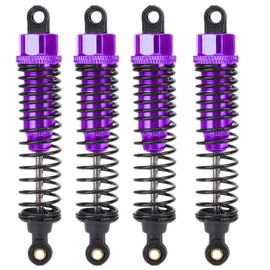 4Pcs RC OffRoad Vehicle Metal Shock Damper Part for HSP 106004 Remote Control Car Accessory(Purple )