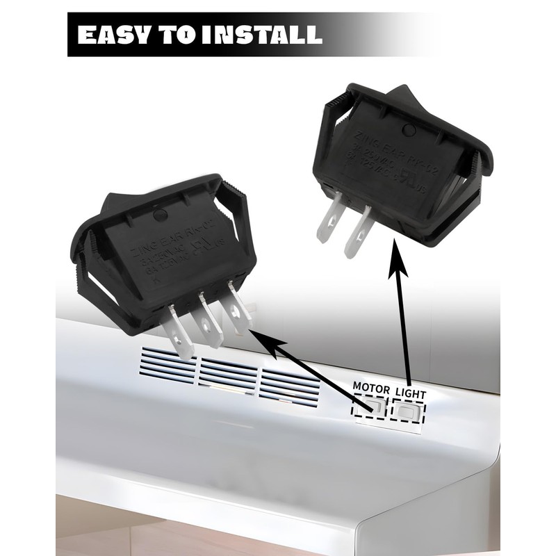 Fan Motor and Light Switch Kit Fit for Broan Range