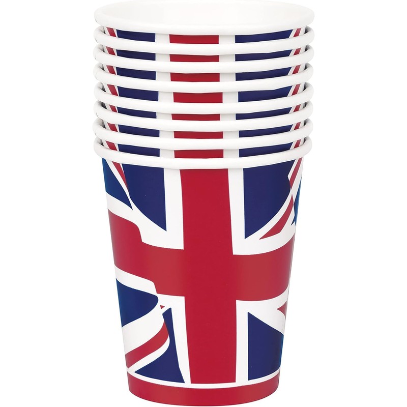 Union Jack Paper Cups – 8 Cups for VE Day