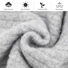 MissShorthair Cashmere Winter Scarf for Men and Women,Light Gray