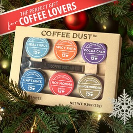 Coffee Dust Flavoring Powder, Sampler Set (72 Servings) – Coffee Dusting Flavor Variety Pack, All Natural Syrup Alternative, Adds Aroma, Taste & Wellness to Drinks, Tea & Foods