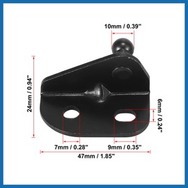A ABSOPRO 1 Set Car Ball Studs Mounting Bracket for Gas Strut Shock 47x43x24mm Item Replacement