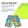 Boys Swim Set with Long Sleeve Rash Guard, Swim Shorts