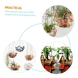 BESPORTBLE 4pcs Sturdy Hanging Basket for Plants Flower Pot Hanger Leather Decorative Home Flowerpot Holder for Bay Window