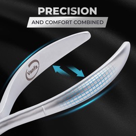 Vanfa Cuticle Nippers, Cuticle Trimmer, Professional Cuticle Cutter - Extremely Sharp - Stainless Steel - Round Head - Single Spring - VF04 Jaw #16 (Pack of 3)