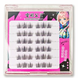 KIADZIE False Eyelashes, Fluffy, Volume, C Curl, Stretches Bunch, Long Eyes Type, Natural 3D, Reusable, Lightweight Eyelashes (05-Tassel)
