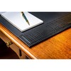 Dacasso Black Crocodile Embossed Leather Side-Rail Desk Pad/Desk Protector, 34""