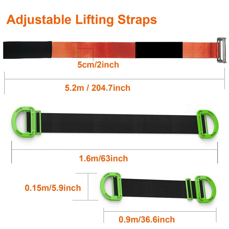 Moving Shoulder Straps, One-Person Shoulder Lifting and Moving Straps Adjustbale