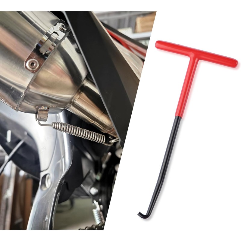 Motorcycle Exhaust Spring Puller Tool,T Handle Exhaust Hanger Removal Tool