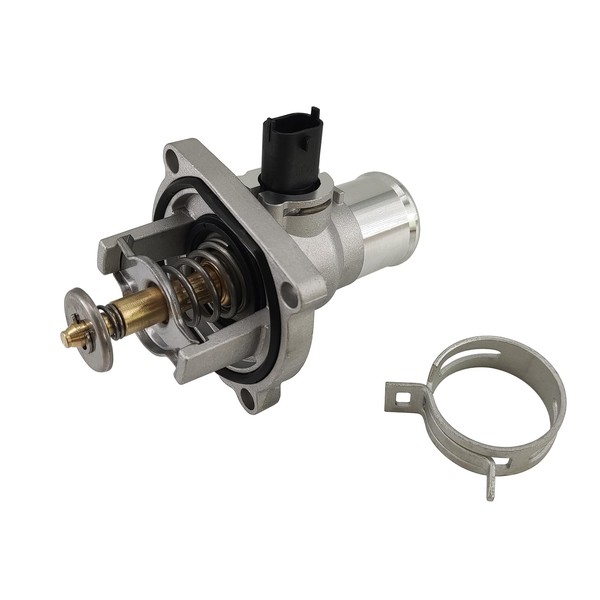 temproad Engine Coolant Thermostat Housing Assembly With Clamp Compatible With