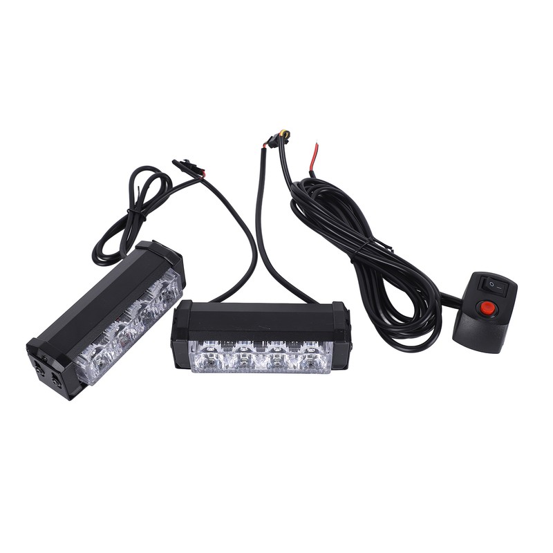 24W 12V 8LED Strobe Lights Bar High Brightness Warning Caution