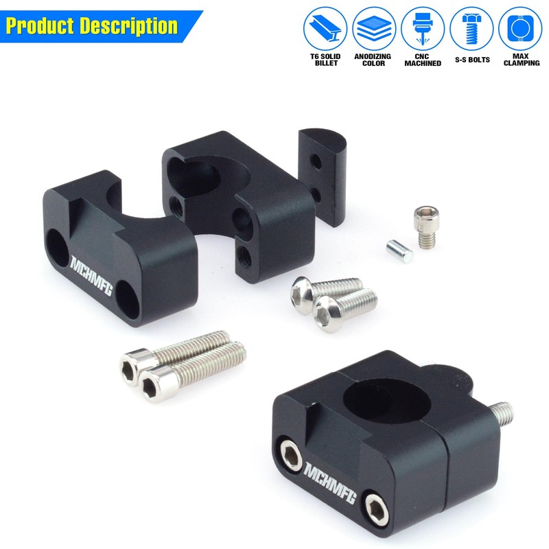 MCHMFG Universal Solid Handlebar Mount Kit For Motorcycle & Dirt