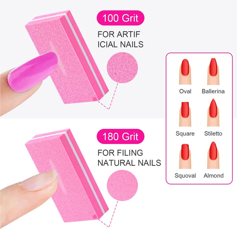 Diesisa Buffer Block Nail File: 100/180 Grit Sponge Nail Buffers
