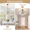 Helitemis Modern Tiered Crystal Chandelier, Black Modern Pendant Light with