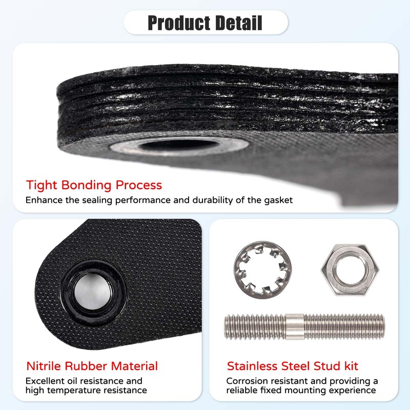 Atesilor 9265 Square Bore Carburetor Heat Insulator Gasket Spacer with