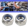 GisWell 100 pieces self-locking nuts, M5 stainless steel, stop nuts,