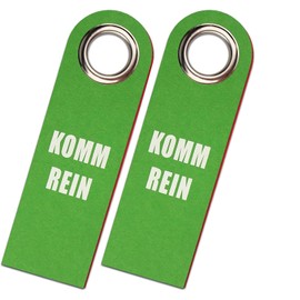 Pack of 2 Please do not disturb signs, reversible double-sided children's room door sign, please knock sign for waiting rooms and meeting rooms, room status display sign made of felt material, hanging