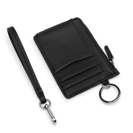 Leatherology Black Onyx Devon Slim Zip Card Case
