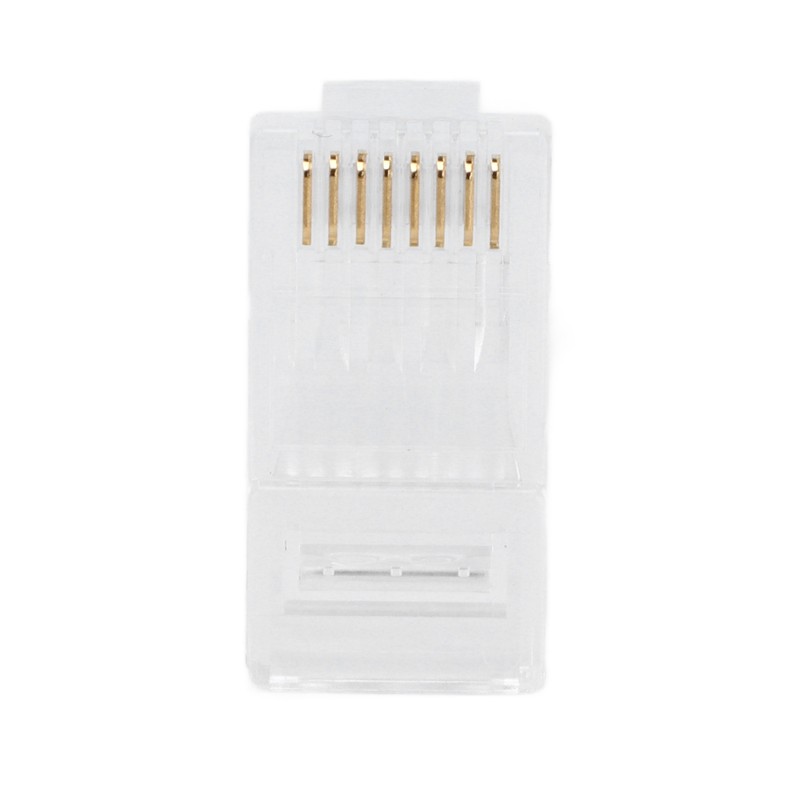 100Pcs TF2005A 8P8C RJ45 Connector CAT6 Unshielded Ethernet Crystal Head
