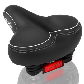 Bicycle Saddle, Ergonomic, Shock-Absorbing and Breathable Bicycle Saddle, Extra Wide and Comfortable Bicycle Pad for Men and Women, Road Bike City MTB Bicycle Seat