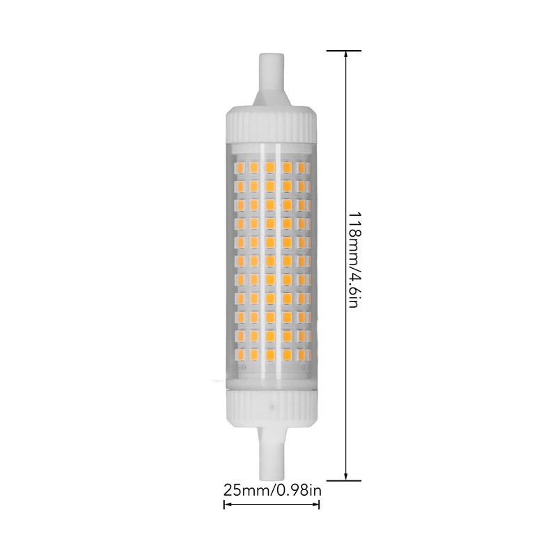 2Pcs R7S LED Light Bulb 118mm Dimmable 15W 154 LEDs
