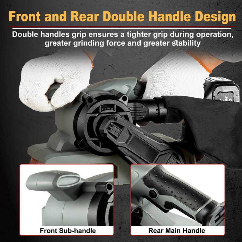 18V Belt Sander Cordless with Dust Bag Electric Sander Tool