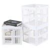 Anbers 18 L Stackable Plastic Milk Crate, 3-Pack Plastic Square