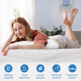 OLANLY King Quilted Fitted Mattress Pad - Cooling Soft Mattress Topper - Elastic Fitted Mattress Protector - Machine Washable Mattress Cover Stretches up to 21 Inches Deep (78x80 inch, White)