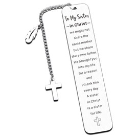Secret Sister Gifts for Women Christian, Sister in Christ Gifts for Women, Baptism Gift for Girl Women, First Communion Giifts for Girls, Christian Bookmarks for Woman,Confirmation Gift for Teen Girls
