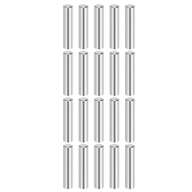 sourcing map 20 Pcs 8 mm x 35 mm Dowel Pins 316L Stainless Steel Cylindrical Dowel Pins Shelf Support Peg Pin Rod Fasten Elements Metal Shelf Pegs Silver Tone