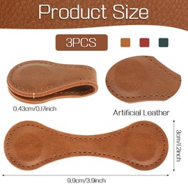 3Pcs Magnetic Leather Bookmark, Timeless Mark Magnetic Leather Bookmark, Magnetic Bookmarks for Men, Women, Student, Teacher, Book Lovers, Reader Gift（Burgundy/Dark Green/Coffee）