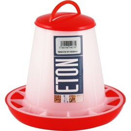 Shorefields Eton Plastic Red & White Poultry Feeder 1kg, 3kg, 6kg, 10kg (1kg)
