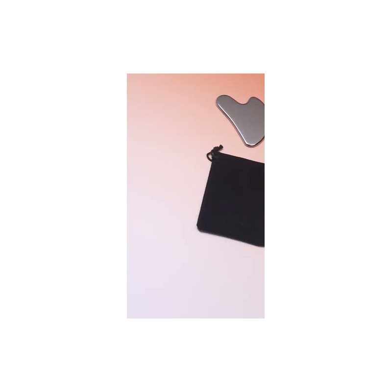 4 Herramientas Faciales Gua Sha De Acero Inoxidable, Set De